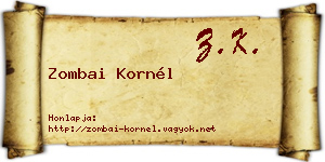 Zombai Kornél névjegykártya
